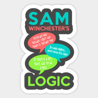 SAM WINCHESTER'S LOGIC Sticker